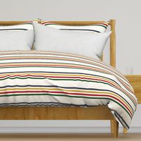 camp blanket, 1/2 inch stripes widthwise, four colors