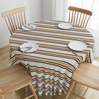 camp blanket, 1/2 inch stripes widthwise, four colors