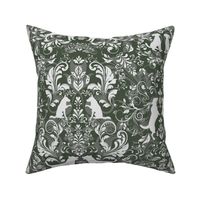 Dog damask Farrow Ball Minster Green