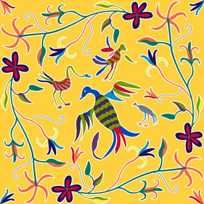 Otomi Birds_gold