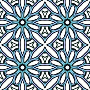 Blue Snowflake Pattern