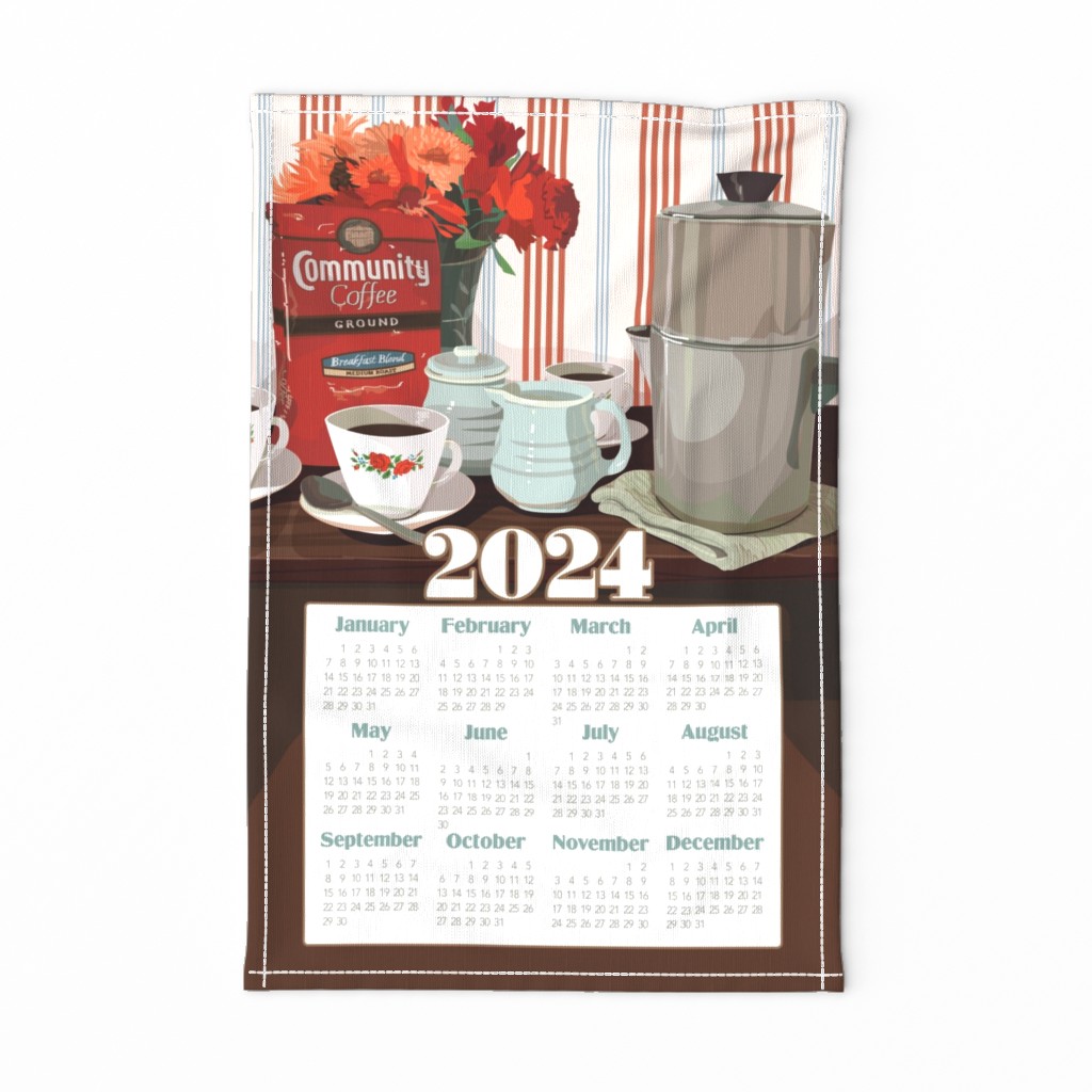 2024 Community Coffee Calendar Towel