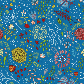 Stylish_vector_floral_pattern_with_cute_flowers