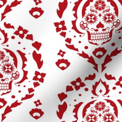 Damask de los Muertos (deep red)