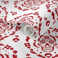 Damask de los Muertos (deep red)