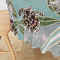 Sea Turtles & Kelp Batik