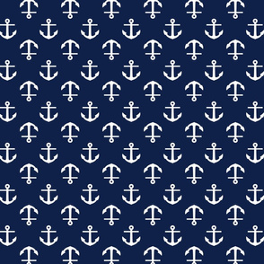 Navy Blue Anchors