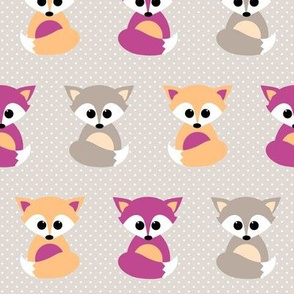 Baby foxes purple