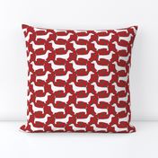 Polka Dachshunds (Christmas Red)