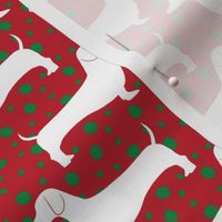 Polka Dachshunds (Christmas Red)