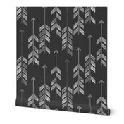 Herringbone Arrow in Charcoal