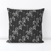 Herringbone Arrow in Charcoal