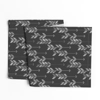 Herringbone Arrow in Charcoal