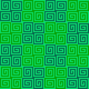 Interlocking Spirals - Green