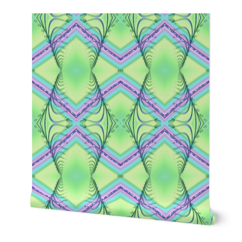 Zigzag Pastel Rainbow, Green