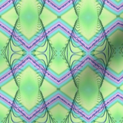 Zigzag Pastel Rainbow, Green