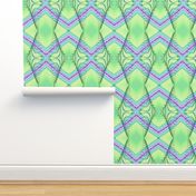 Zigzag Pastel Rainbow, Green