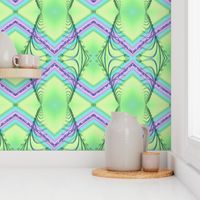 Zigzag Pastel Rainbow, Green