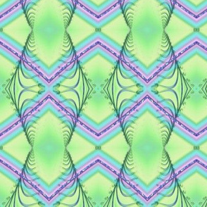 Zigzag Pastel Rainbow, Green