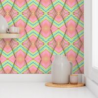 Zigzag Pastel Rainbow, Pink