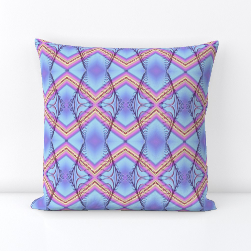 Zigzag Pastel Rainbow, Sky Blue