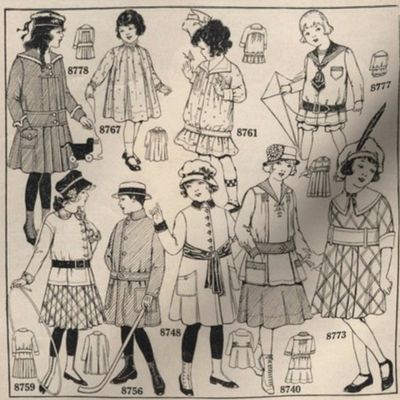 Illustrated 1915 children's fashions