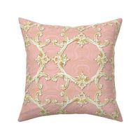 The Rococo Swag ~ Ballet Pink Moire and Gilt