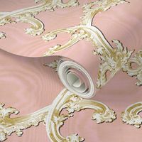 The Rococo Swag ~ Ballet Pink Moire and Gilt