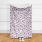 Baby Elephants on Pink Lilac Chevron