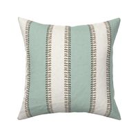 Vintage Jellyfish Stripe in Aquamarine and Linen 