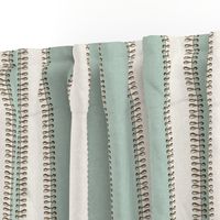 Vintage Jellyfish Stripe in Aquamarine and Linen 