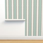 Vintage Jellyfish Stripe in Aquamarine and Linen 