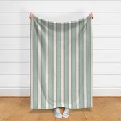 Vintage Jellyfish Stripe in Aquamarine and Linen 