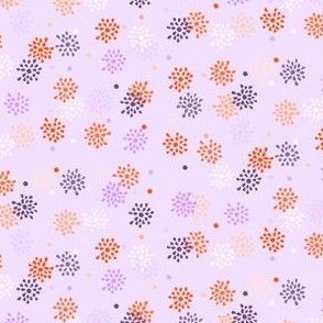 Spring Flowers (Orange & Purple) 2 - by Kara Peters