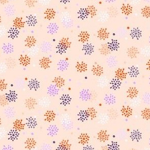 Spring Flowers (Orange & Purple ) - by Kara Peters
