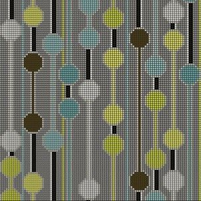 pixelated_stripe_vertical_e - Spoonflower blue