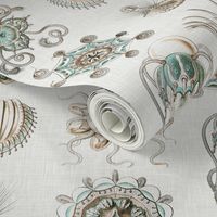 Sea Creatures on Linen