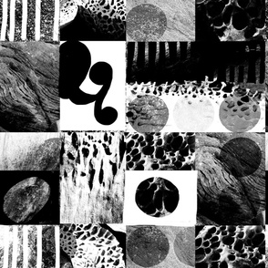 Rocks Textured Pattern Dots Abstract black and white