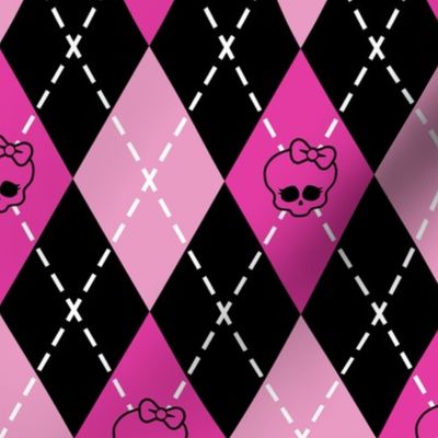 Monster High - Pink rhombus (argyle)