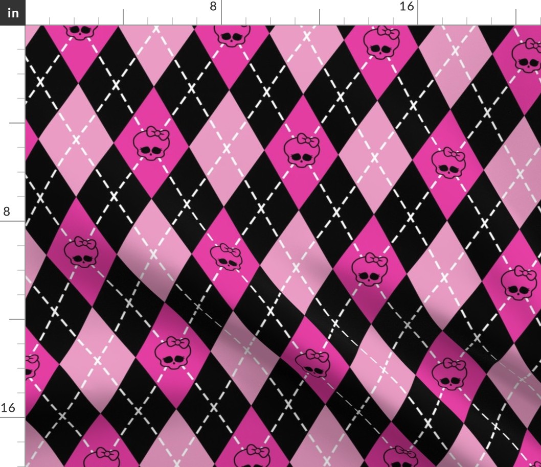 Monster High - Pink rhombus (argyle)