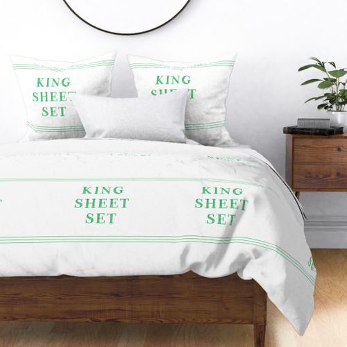 king sheet set with straps