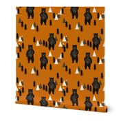 forest bear // kids woodland outdoors camping bear mountains boys room boys nursery baby 