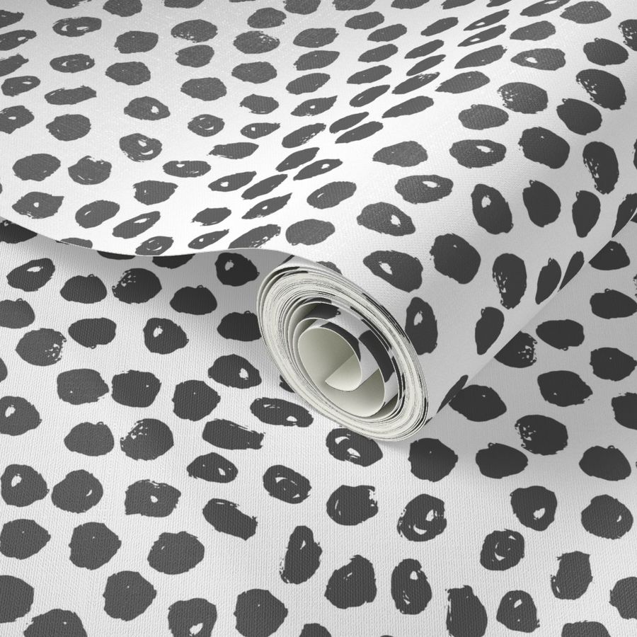 dots // dot fabric charcoal grey dot fabric andrea lauren design