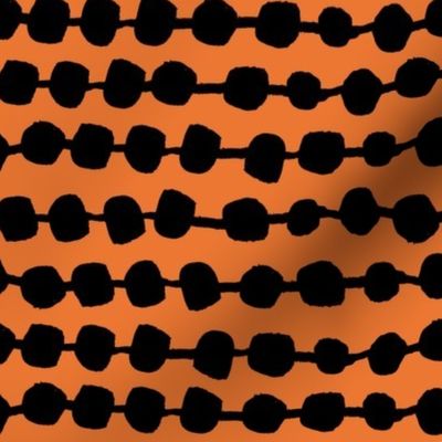 Dots in Rows - Orange/Black by Andrea Lauren