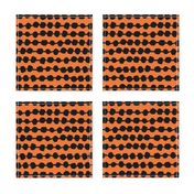 Dots in Rows - Orange/Black by Andrea Lauren