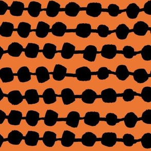 Dots in Rows - Orange/Black by Andrea Lauren