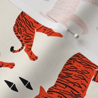 Tigers - Cream/Vermillion 