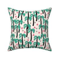 palm trees // palms palm print palm tree tropical pink and green cute summer exotic print