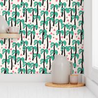 palm trees // palms palm print palm tree tropical pink and green cute summer exotic print