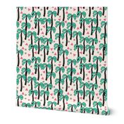 palm trees // palms palm print palm tree tropical pink and green cute summer exotic print